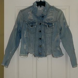 Cello Destroyed Denim Jacket (runs small)